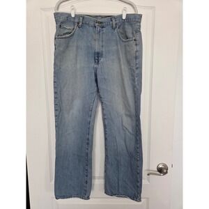VTG Ralph Lauren RL Jeans Light Wash Denim Distressed Relaxed Fit Mens 36x30‎
